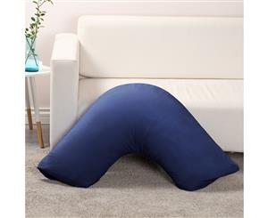 Dreamaker 250TC Plain Dyed V shape Pillowcase-78x78cm Navy