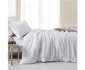 Dreamaker Amber Waffle Quilt Cover Set White