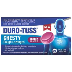 Durotuss Chesty Cough Berry Sugar Free 24 Lozenges