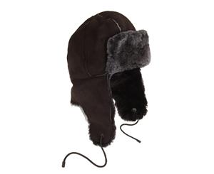 Eastern Counties Leather Womens/Ladies Bourn Sheepskin Pilot Hat (Brown/Tipped) - EL119