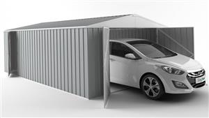 EasyShed 4538 Tall Garage Shed - Gull Grey