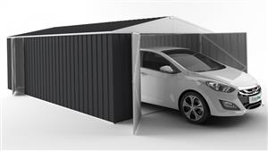 EasyShed 4538 Tall Garage Shed - Iron Grey