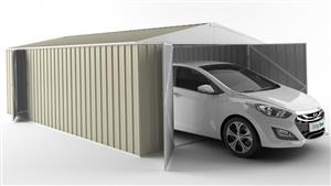 EasyShed 6030 Tall Garage Shed - Smooth Cream