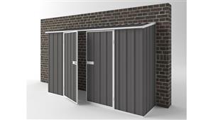 EasyShed D3008 Off The Wall Garden Shed - Slate Grey