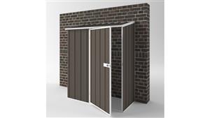 EasyShed S1508 Off The Wall Garden Shed - Jasmin Brown