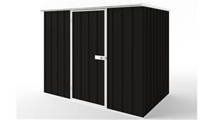 EasyShed S2315 Tall Flat Roof Garden Shed - Ebony