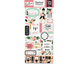 Echo Park Salon Chipboard - 6 inchX13 inch Phrases