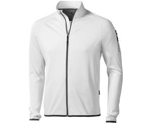 Elevate Mens Mani Power Fleece Full Zip Jacket (White) - PF1942