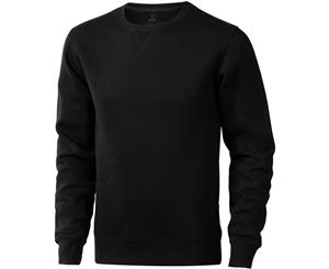 Elevate Mens Surrey Crew Neck Sweater (Solid Black) - PF1849