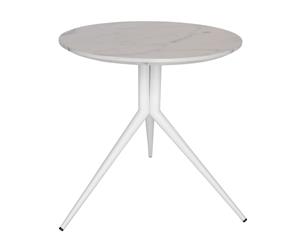 Emerald Round Side Table - White