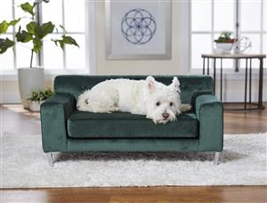 Enchanted Home Pet Dog Cat Martine Sleeping Sofa Bed Velvet Dogs Furniture