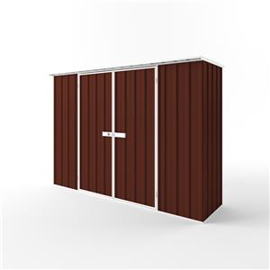 EnduraShed 3 x 0.78 x 2.12m Tall Flat Roof Garden Shed - Heritage Red