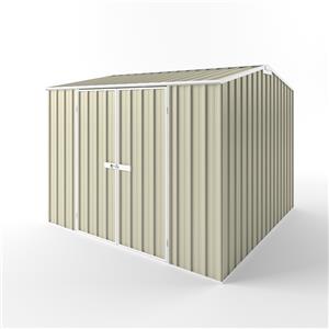 EnduraShed 3 x 3 x 2.4m Tall Gable Roof Garden Shed - Smooth Cream