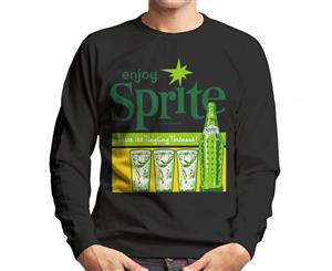 Enjoy Sprite 1960s Vintage Soft Drink Men's Sweatshirt - Black