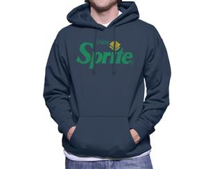 Enjoy Sprite Distressed Logo Men's Hooded Sweatshirt - Navy Blue