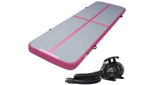 Everfit Inflatable Air Track Mat with Pump 3m x 100cm - Pink