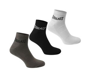 Everlast Women Quarter Sock 3 Pack Ladies - Black/Grey/White