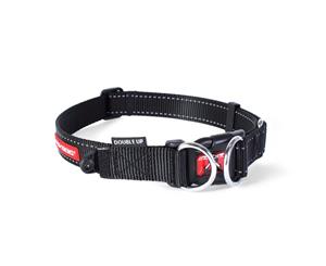 Ezydog X-Large Black Double Up Dog Collar (47cm to 71cm) Ezy Dog