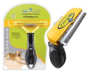 FURminator Deshedding Tool for Large Dogs - Long Hair