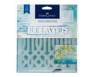 Faber Castell - Ice Layers Adhesive Textures 6.5inch X9.75inch - Lattice