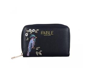 Fable Womens/Ladies Bird Embroidered Small Purse (Black) - JW104