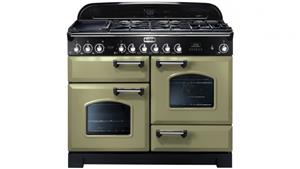 Falcon Classic Deluxe 1100mm Dual Fuel Freestanding Cooker - Olive Green Chrome