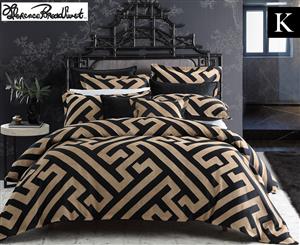 Florence Broadhurst King Quilt Cover Set - Black Chinese Key