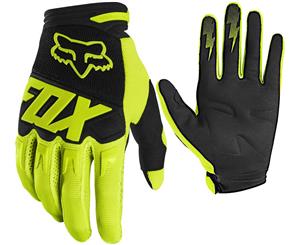 Fox Dirtpaw Bike Gloves Fluro Yellow 2020