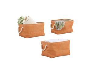 French Country Modern Inspired Seagrass Styled STORAGE BINS WATERMELON SET 3 New