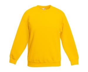 Fruit Of The Loom Kids Unisex Classic 80/20 Set-In Sweatshirt (Sunflower) - RW3154