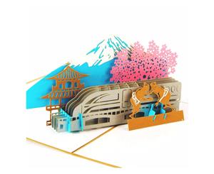 Fujiyama Japan 3D Pop up Greeting Card