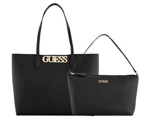 GUESS Uptown Chic Barcelona Tote Bag w/ Clutch - Black