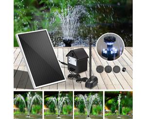 Gardeon 30W Solar Powered Water Pond Pump with Battery Outdoor Submersible