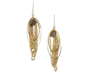 Gemma Redux Long Hoop Earrings - Gold