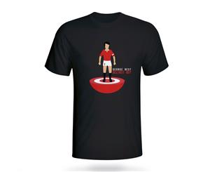 George Best Man Utd Subbuteo Tee (black)