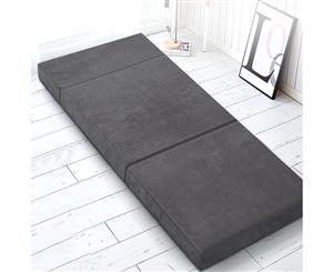 Giselle Bedding Folding Foam Mattress Portable Sofa Bed Mat Lounge Velvet