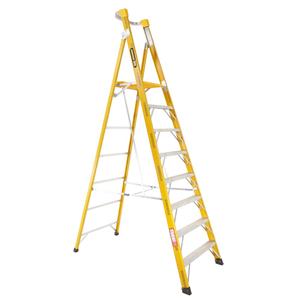 Gorilla Platform Ladder Fibreglass 2.4M (8ft) Fibreglass 150kg Industrial