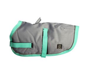 Grey/Aqua 65cm NightWalker Dog & Puppy Coat/Jacket (Pet One)