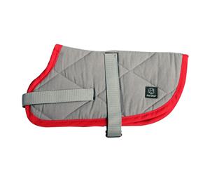 Grey/Red 30cm NightSleeper Dog & Puppy Coat/Jacket (Pet One)