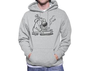 Grimmy Birthday Cake Men's Hooded Sweatshirt - Heather Grey