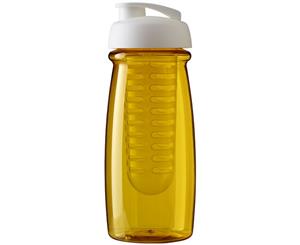 H2o Pulse 600Ml Flip Lid Sport Bottle And Infuser (Yellow/White) - PF2862