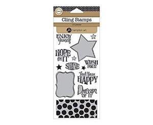 Hampton Art - Canvas Corp Cling Stamps 4X8 Sheet Shine