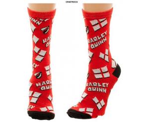 Harley Quinn - Heart Knitted Socks (One size)