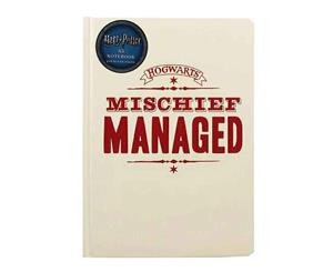 Harry Potter Notebook Hogwarts Mischief Managed Logo Official A5 - Cream