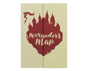 Harry Potter Notebook Marauders Map Glow In The Dark Logo Official A5 - Black