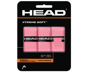 Head Xtreme Soft Overgrip Pack Of 3 Various Colours - Pink