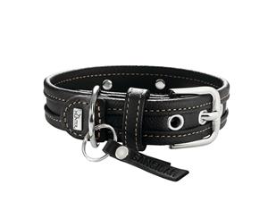 Hunter Sansibar Special Edition Leather Dog Collar - Black