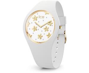 ICE Flower Collection Gold Case 40mm (M) White Dial White Strap