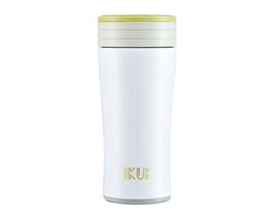 IKUK 350ml Ceramic Stainless Steel Vacuum Insulated Drink Bottle - White