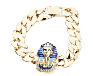 Iced Out Bling Hip Hop Bracelet - PHARAOH gold - Gold